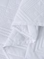 White Simple Style Bedding Set (1 Bedsheet, 2 Pillow Cases)