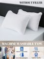 Waterproof Cushion Covers (Set Of 2) - Pillows - Cover Breathable With Tpu Treatment: 100 Microfiber Pillow, Hypoallergenic - Pack Of 2 Zippered Pillow Protectors