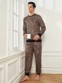 Men's Round Neck Long Sleeve And Long Pants Homewear Set