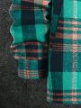 Manfinity Homme Men's Long Sleeve Woolen Plaid Jacket