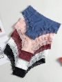 5pcs Lace Trimmed Triangle Panties