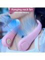 1pc Portable Neck Fan With Usb Charging Cable, Adjustable Angle And Strap For Indoor And Outdoor Use