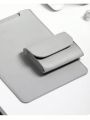 1pc Light Grey Pu Leather Laptop Protection Sleeve Suitable For Apple Macbook Inner Case Protector