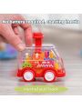 1pc Kids Press Car Boy Inertia Pull Back Car 1-3 Years Old Baby 6 Months Baby Educational Toy Resistant To Falling(Internal Components Color Random)