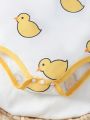 Infant Boys' Cute Cartoon Print Short Sleeve Romper For Spring & Summer