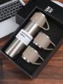 1pc/1set Stainless Steel Insulated Mug With Gift Box, Double Wall Leak-proof Travel Bottle, Keeps Beverage Hot/cold For Hours, Ideal For Bike, Backpack, Office, Car, School, Party, Camping And Travel Accessory