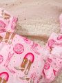 Baby Girls' Summer Denim Boots & Floral Print Ruffled Bodysuit