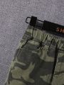 SHEIN Young Boy Camouflage Denim Shorts