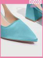 Cuccoo Everyday Collection Ladies' Fashionable Blue High Heel Shoes