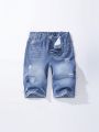 Teen Boys' Vintage Street Style Loose Fit Comfortable Denim Shorts