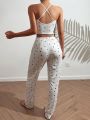Women's Heart Print Cami Pajama Set