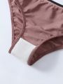 Women's Color Block Low Waist Triangle Panties (3-Piece Set)