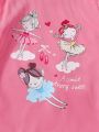 Toddler Girls' Dancing Princess Pattern Homewear Pajama Set, Multiple Pieces