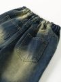 Little Boys' Vintage Personalized Distressed Denim Shorts