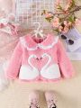 Baby Girl Long-sleeved Plush Warm Swan Embroidered Top
