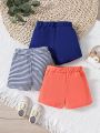 Infant Boys' Versatile Fashionable Casual Shorts With Elastic Waistband For Comfort
