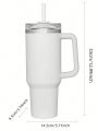 40oz Stainless Steel Insulated Cup With Straw - Keep Beverages Hot Or Cold For Hours - Great For Coffee, Water, Etc.