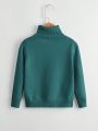 Little Boys' Solid Color Turtleneck Sweater