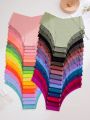 33pcs Solid Color Triangle Panties
