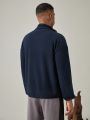 In My Nature Men'S Color Block Half-Zip Outdoor Fleece Pullover With Buttons