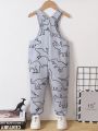 SHEIN Young Boy Cute Dinosaur Printed Jumpsuit, Spring/Summer