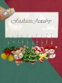 5pairs/set Christmas Theme Earrings (christmas Tree, Candy Cane, Snowman, Deer) For Festival Dress-up