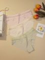 Women'S Ribbed Triangle Panties (3pcs/Set)