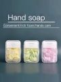1box Portable Disposable Soap Sheets For Outdoor Travel, Hand Washing Antibacterial Soap Paper, Flower Petal Hand Washing Tablets With Long-lasting Fragrance Beach Vacation Essentials