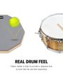 Donner Drum Practice Pad for Beginner Drummer Kids Practicing 12 Inches Silent Drum Pad Set Home Use Gray 2-Sided With Drum Sticks