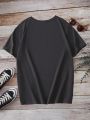 Teen Girls' Casual Printed Short Sleeve T-Shirt Suitable For Summer