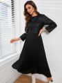 SHEIN Privé Black Long Sleeve Women's Dress