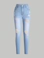 Tween Girls New Distressed Slim Fit Jeans