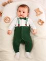 SHEIN Baby Boy Bow Front 2 In 1 Jumpsuit