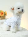 1pc Pet Clothes - Number Polo Design & Multicolor Pet Shirt For Dogs And Cats