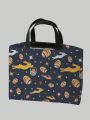 SHEIN X Ale Maia e Padua Galaxy Rabbit Pattern Double-Sided Print Lunch Bag
