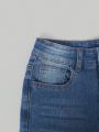 Girls' (Big) Blue Distressed Jeans