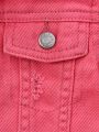 Baby Girl Flap Detail Denim Jacket Without Tee