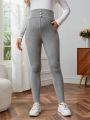 SHEIN Pregnant Women's Adjustable Waist Tight Pants