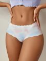 SHEIN 3pcs Women's Seamless Triangle Panties With Scallop Edge