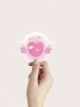 Meng 1pc Lovely Wing & Heart Graffiti Sticker