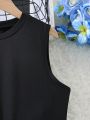 Teen Girls' Sleeveless Digital Print Gradient Pleated Dress