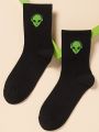 Men Alien Pattern Crew Socks