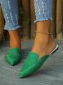 Spring And Autumn Fashionable Elegant Pointed Toe Women's Flat Shoes