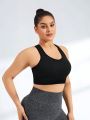 Yoga Basic Plus Size Women's Solid Color Sports Bra