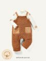 Cozy Cub Baby Boys Lion Print Tee & Dual Pocket Overalls