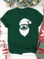 Men'S Santa Claus Printed Short Sleeve T-Shirt For Christmas