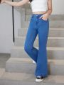 Stretchy Skinny Flared Jeans For Girls (big Kids)