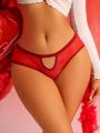 Valentine's Day Special Edition: Seamless Triangle Lace Red Panties
