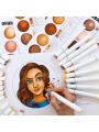 Ohuhu Alcohol-based Markers Skin Tone Brush Tip -Skin Color Art Marker Set for Artist Adults Coloring Illustration -36 Portrait Colors - Brush & Chisel Dual Tips- Honolulu of Ohuhu Markers