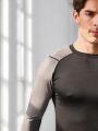 Running Men's Drop Shoulder Sleeve Athletic T-Shirt